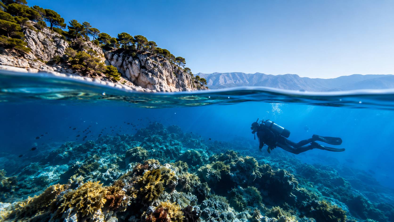Anfängerin entdeckt mit Instructor die Unterwasserwelt